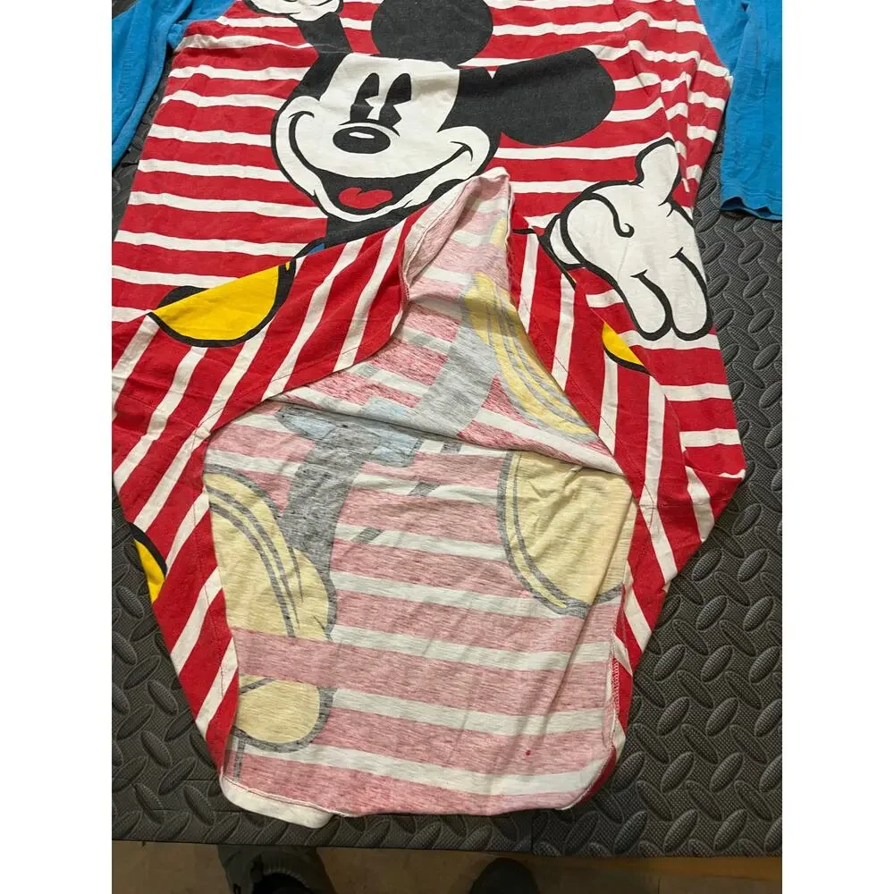 RARE Vintage Mickey‎ Mouse Disney Single Stitch Nigh Gown Shirt AOP OS